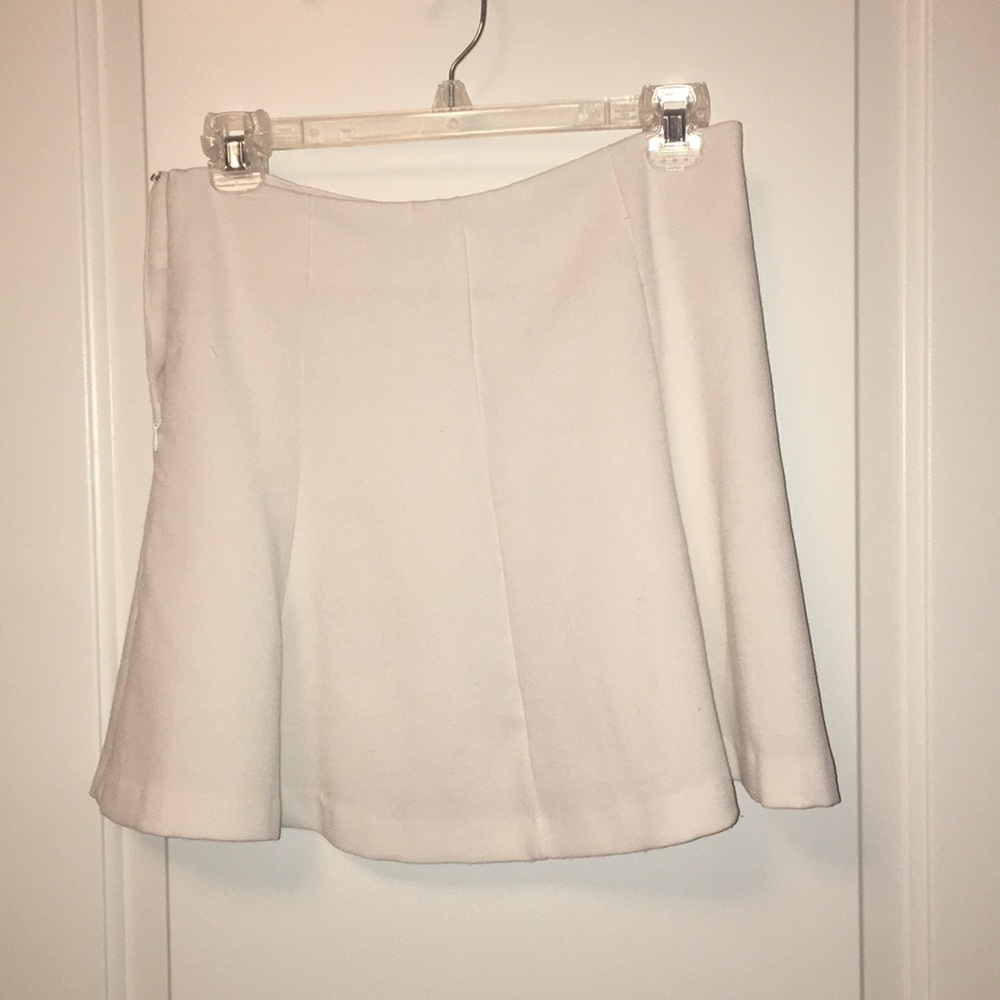 White mini skirt